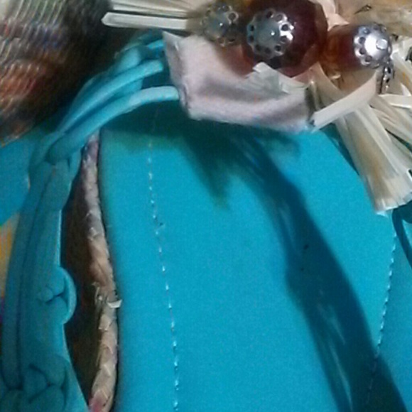 BCBGirls Turquoise Wedge Thongs - Picture 7 of 8